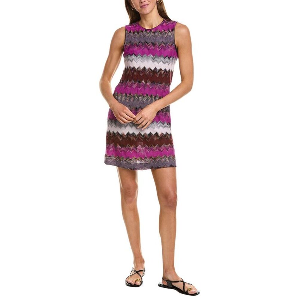 M Missoni Womens  Abito Wool-Blend Mini Dress, Red
